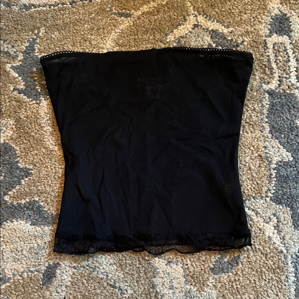 Princess Polly Black Lace Tube Top